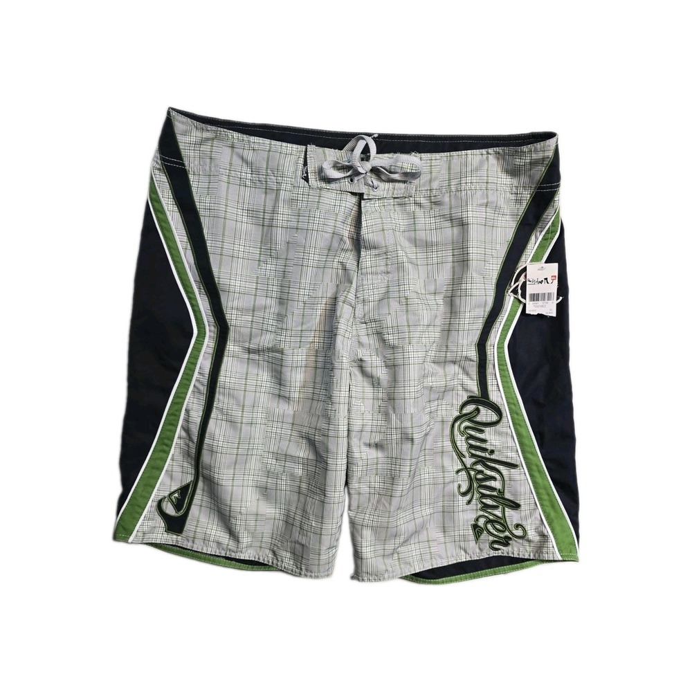 Quiksilver Mens Swim Trunks/Board Shorts Sz 38‎ Plaid NTW
